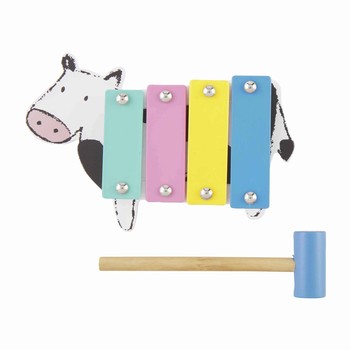 Wood Farm Xylophone Toy Cow