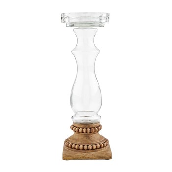 Beaded Glass Candlestick Small