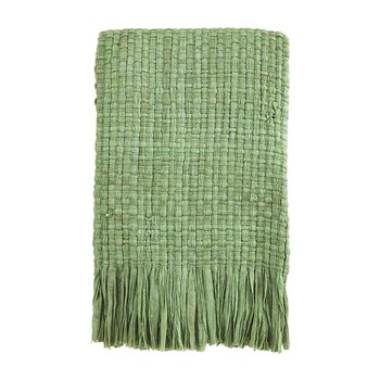 Recycled Colored Throw Green