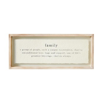 Family Definition Glass Plaque