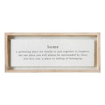 Home Definition Glass Plaque