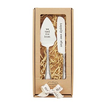 Boxed Wedding Cake Server Set