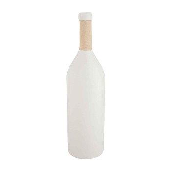 White Stoneware Bottle Vase